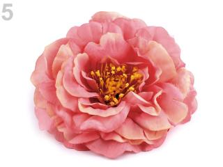 Umělý květ čajová růže Ø10 cm - různé barvy 05 Světle korálová