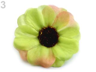 Umělý květ čajová růže Ø50 mm - různé barvy 03 Světle zelená