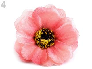 Umělý květ čajová růže Ø50 mm - různé barvy 04 Růžová