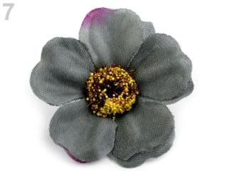 Umělý květ čajová růže Ø50 mm - různé barvy 07 Středně šedá