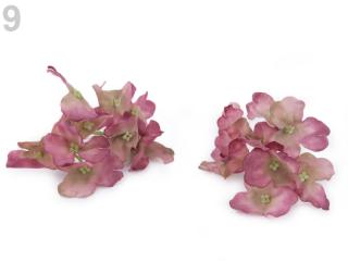 Umělý květ hortenzie - různé barvy 09 Tmavě fuchsiová
