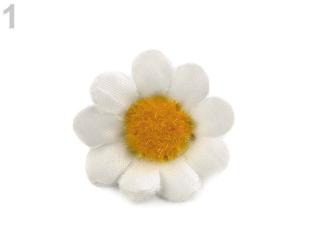Umělý květ kopretina - různé velikosti 1. Ø30mm - bílá