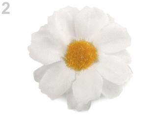 Umělý květ kopretina - různé velikosti 2. Ø40mm - bílá