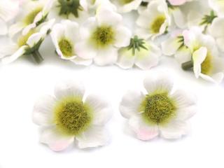 Umělý květ Ø30-35 mm - bílá - 1ks
