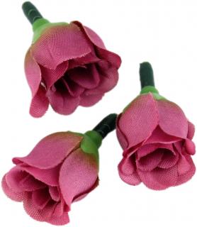 Umělý květ růže Ø25 mm - různé barvy 13 Starorůžová