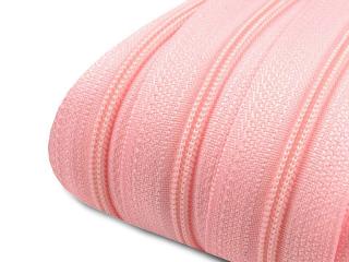 Zip spirálový 3 mm - metráž - různé barvy 133 Světle růžová