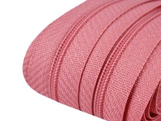 Zip spirálový 3 mm - metráž - různé barvy 137 Růžová