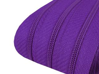 Zip spirálový 3 mm - metráž - různé barvy 170 Tmavě fialová
