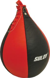 Boxovací hruška SPLIT SULOV, štípaná kůže černo-červená
