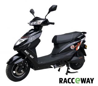 Elektroskútr RACCEWAY® CITY 21, černý+ Nosič zdarma (motor 1500W, rychlost 45km/h, baterie 20Ah / 72V, dojezd až 59km, olověná baterie, dálkové ovládání s alarmem, nosnost 150kg, včetně zadního nosiče)