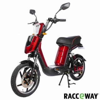 Elektroskútr RACCEWAY® E-BABETA®, vínová-metalíza (motor 250W, rychlost 25km/h, dojezd 45km, šlapací pedály, led osvětlení, olověná vyjímatelná baterie, dálkové ovládání s alarmem, nosnost 120kg)