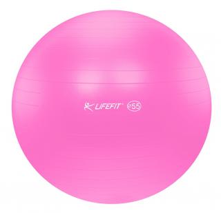 Gymnastický míč LIFEFIT ANTI-BURST 55 cm, růžový