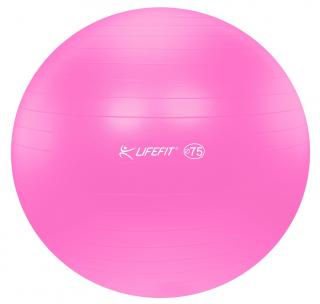 Gymnastický míč LIFEFIT ANTI-BURST 75 cm, růžový