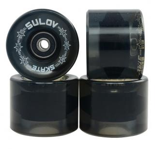 Kolečka Penny board BLACK TRANSPARENT 60 x 45mm 85A, sada 4ks, s ložisky