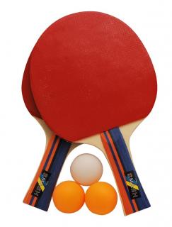 Set na pingpong 2 x raketa, 3 x míč