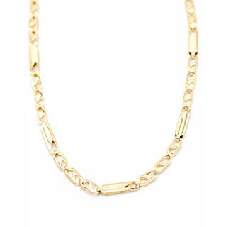 BB Goldinvestic Zlatý hrubý řetízek náhrdelníkový zdobený 7,23g N6116-585/1000