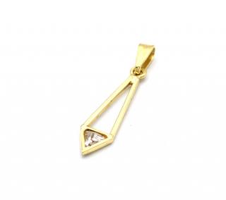 BB Goldinvestic  Zlatý přívěsek kravata se zirkonem 0,90g N3635-585/1000