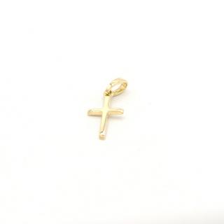BB Goldinvestic Zlatý přívěsek kříž malý hladký celozlatý 0,61g N5566-585/1000