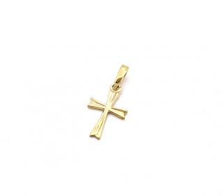 BB Goldinvestic  Zlatý přívěsek kříž malý zdobený 0,52g N4841-585/1000