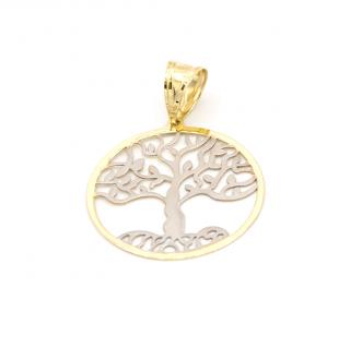 BB Goldinvestic Zlatý přívěsek strom života zdobený dvě barvy zlata 1,50g N5886-585/1000