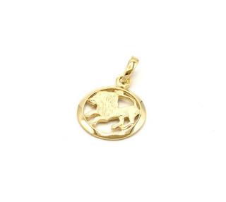 BB Goldinvestic Zlatý přívěsek znamení lev v kruhu 1,07g  N5552-585/1000