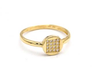 BB Goldinvestic  Zlatý prsten čtvereček se zirkony 1,95g N2353-585/1000