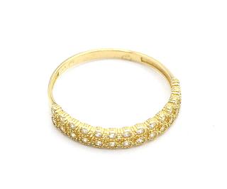 BB Goldinvestic Zlatý prsten dva pruhy zirkonů 1,05g N5583-585/1000