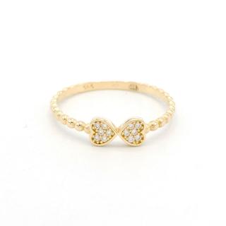BB Goldinvestic Zlatý prsten kapka s bílým kamínkem 1,26g N5930-585/1000