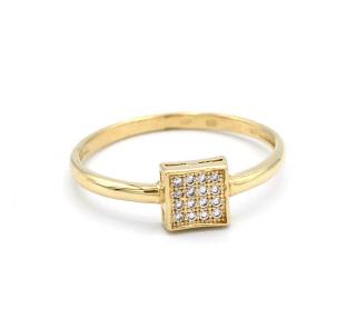 BB Goldinvestic  Zlatý prsten kostička se zirkony 1,75g N3524-585/1000