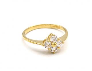 BB Goldinvestic  Zlatý prsten kytka se zirkony 1,80g N3143-585/1000