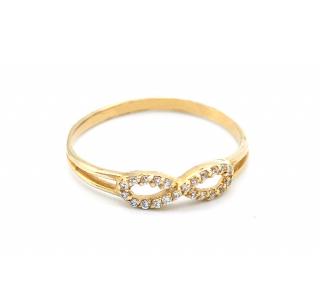BB Goldinvestic Zlatý prsten nekonečno se zirkony 0,93g  N5239-585/1000