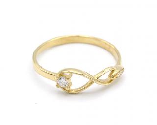 BB Goldinvestic  Zlatý prsten nekonečno se zirkony 0,95g N4962-585/1000