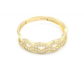 BB Goldinvestic  Zlatý prsten očka se zirkony 1,60g N3516-585/1000