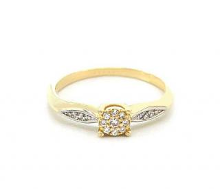 BB Goldinvestic Zlatý prsten s kulatou ozdobou se zirkony 1,70g N4732-585/1000