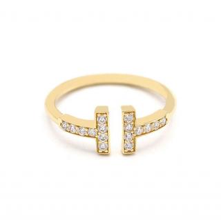 BB Goldinvestic Zlatý prsten s ozdobou se zirkony typ Tiffany 2,15g N5302-585/1000