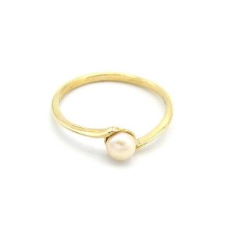 BB Goldinvestic  Zlatý prsten s perlou 1,04g  N4874-585/1000
