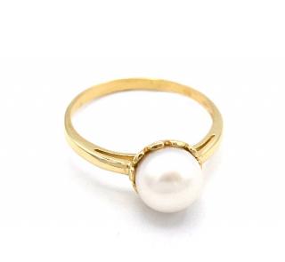 BB Goldinvestic Zlatý prsten s perlou 2,20g N5582-585/1000