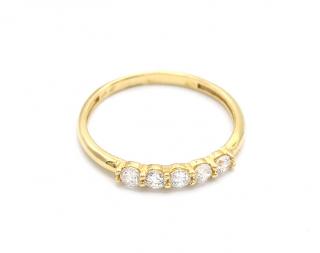 BB Goldinvestic Zlatý prsten s pruhem zirkonů 1,00g N3819-585/1000