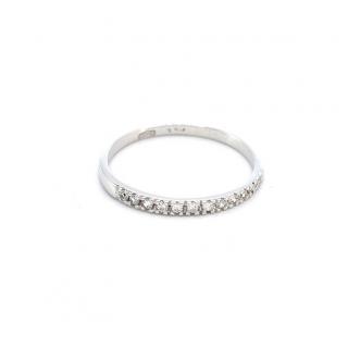 BB Goldinvestic Zlatý prsten s pruhem zirkonů bílé zlato 1,40g N5331-585/1000