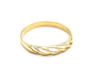 BB Goldinvestic  Zlatý prsten s pruhy 1,15g N3818-585/1000