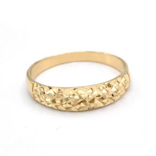 BB Goldinvestic Zlatý prsten s rytým mřížkováním 1,40g N5646-585/1000