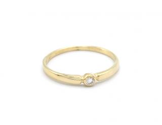 BB Goldinvestic  Zlatý prsten se zirkonem 0,80g N4973-585/1000