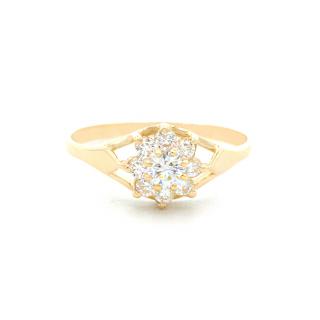 BB Goldinvestic Zlatý prsten se zirkony a s gravírováním 2,60g  N5997-585/1000