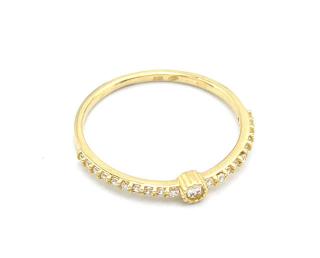 BB Goldinvestic  Zlatý prsten se zirkony jemný 0,90g N4873-585/1000