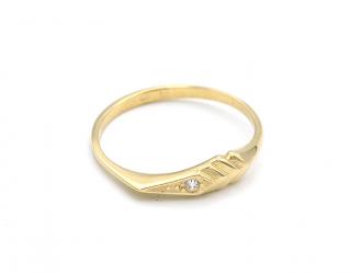 BB Goldinvestic  Zlatý prsten šipka se zirkonem 1,14g N3973-585/1000