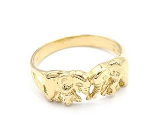 BB Goldinvestic  Zlatý prsten sloni 3,40g N4961-585/1000