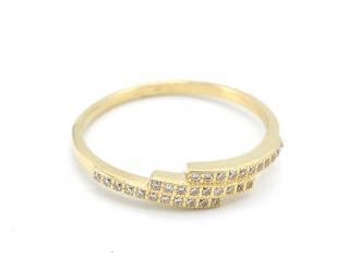 BB Goldinvestic  Zlatý prsten špičky se zirkony 1,88g N2313-585/1000
