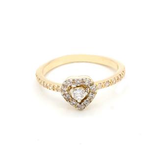 BB Goldinvestic Zlatý prsten srdce se zirkony 2,45g N5801-585/1000