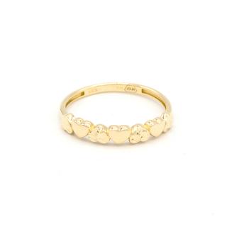 BB Goldinvestic Zlatý prsten srdíčka se zirkony 1,20g N5929-585/1000