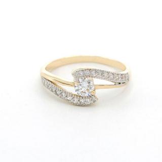 BB Goldinvestic Zlatý prsten vlnky se zirkony 1,80g N5636-585/1000